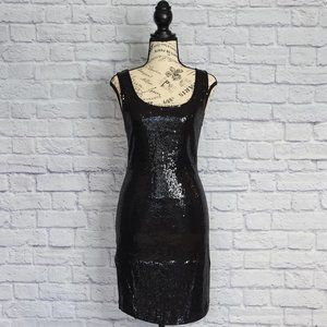 Intimissimi Dress Viscose with Sequins Stretchy Black Medium